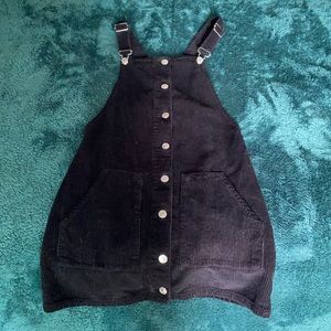Black Corduroy Overall Dress Size 4